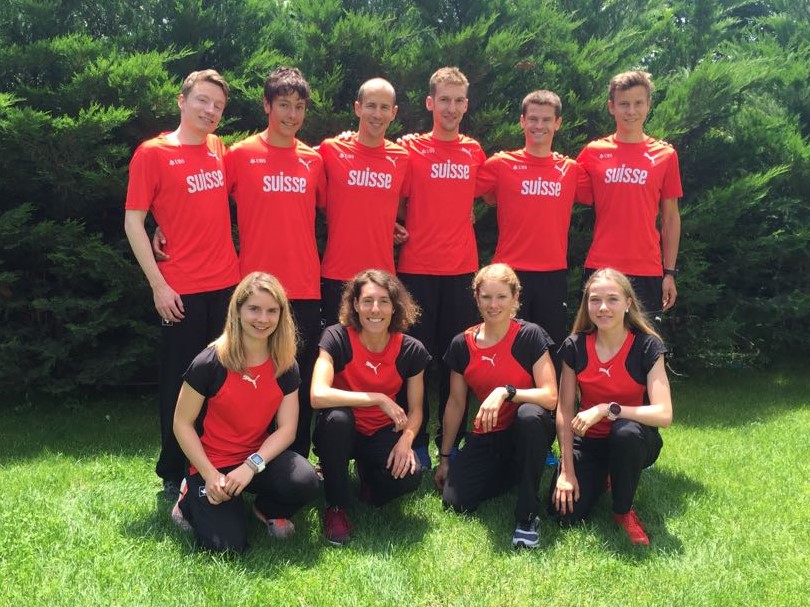 Das Schweizer Team an der Berglauf-EM 2018 in Skopje (Photo: Swiss Athletics)