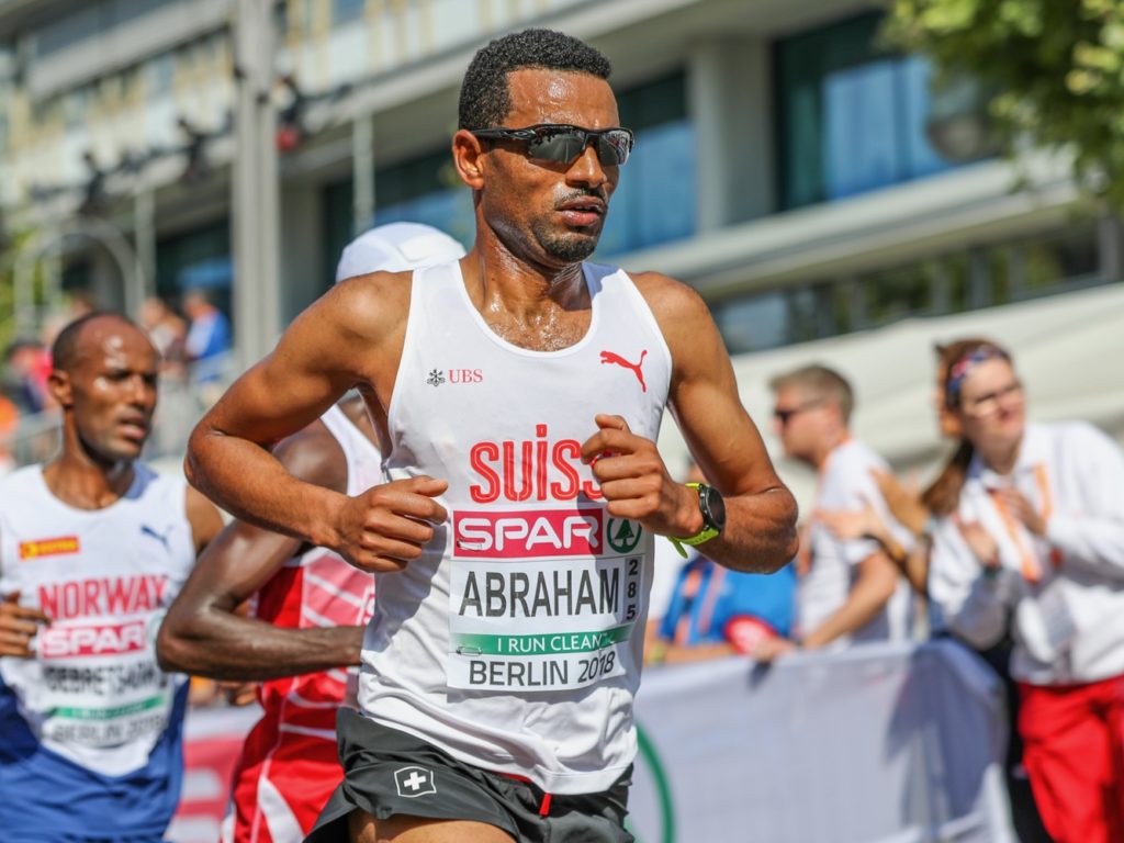 Tadesse Abraham auf dem Weg zu seinem Marathon-EM-Silber an den Europameisterschaften in Berlin 2018