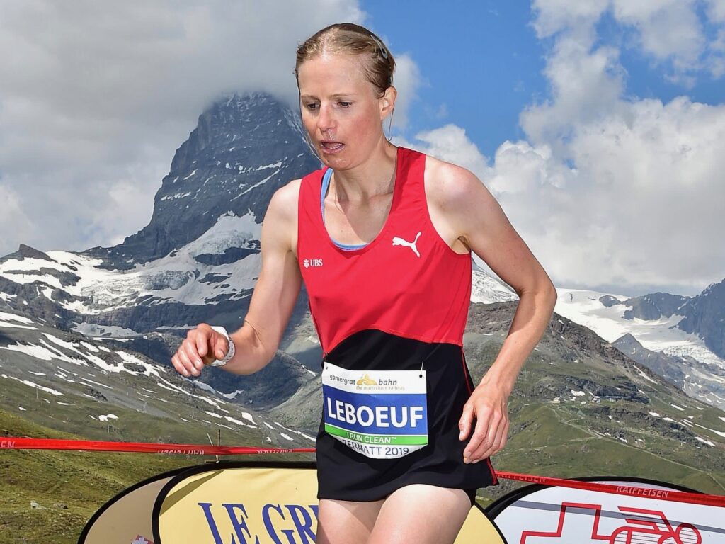 Theres Leboeuf (Photo: zvg) an den Berglauf-Europameisterschaften 2019 in Zermatt