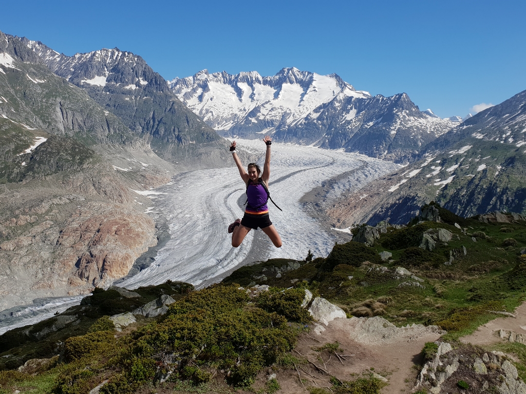 Le semi-marathon d'Aletsch comme course de montagne individuelle (Photo : semi-marathon d'Aletsch, Raoul Volken)